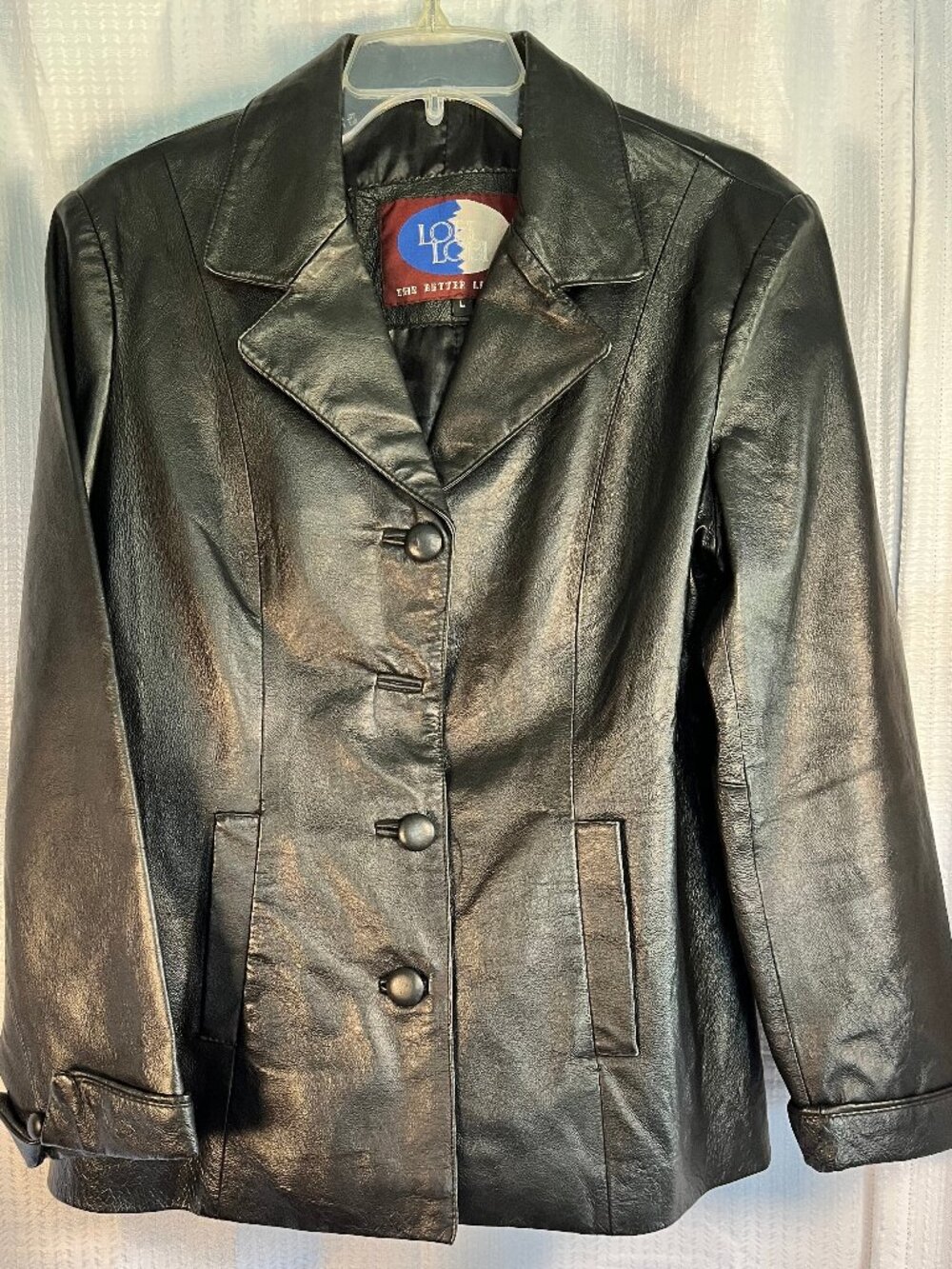 Lobi Lobi Black Leather Blazer size L